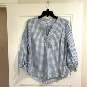 Plaid Crown & Ivy Blouse